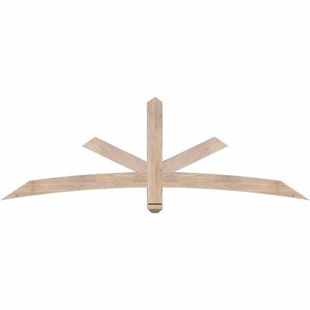 Ekena Millwork Alberta Smooth Timber Gable Bracket, Douglas Fir, 72"W x 24"H x 3 1/2"D x 3 1/2"F, 8/12 Pitch GBW072X24X0404ALB00SDF
